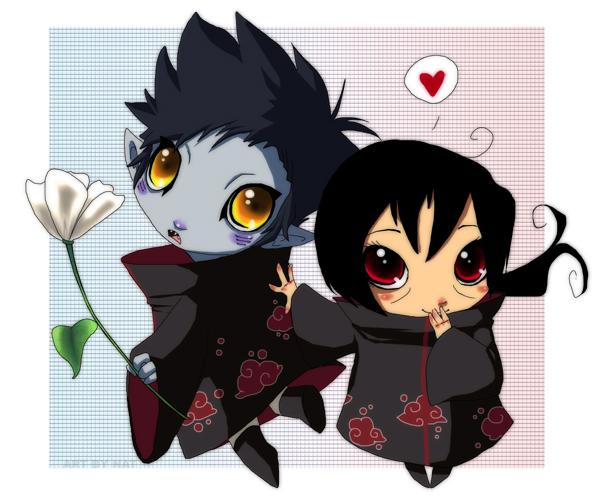 Chibi Kisame-san and Itachi-kun